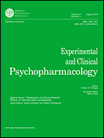 Cover of Therapeutic and Abuse-Related Effects of Cannabis and Cannabinoids (special issue of Experimental and Clinical Psychopharmacology, August 2019)