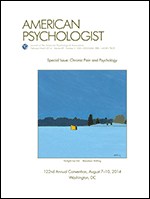 Cover of Chronic Pain and Psychology (special issue of American Psychologist, February–March 2014)