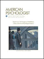 Cover of The Emergence of Mindfulness in Basic and Clinical Psychological Science (special issue of American Psychologist, October 2015)
