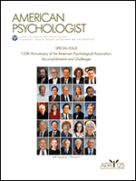 Cover of 125th Anniversary of the American Psychological Association (special issue of American Psychologist, November 2017)