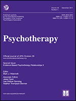 Cover of Evidence-Based Psychotherapy Relationships II (special issue of Psychotherapy, December 2011)