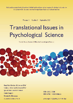 Cover of Research Ethics in Psychological Science (special issue of Translational Issues in Psychological Science, September 2020)