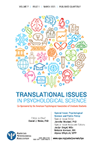 Cover of Psychological Science and Public Policy (special issue of Translational Issues in Psychological Science, March 2021)