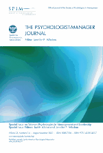 Cover of Special Issue on Women Psychologists in Management and Leadership (special issue of The Psychologist-Manager Journal, August/November 2020)