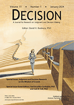 Cover of Judgment and Decision Research on the Wisdom of Crowds
