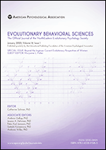 Cover of Beyond the Ingénue (special issue of Evolutionary Behavioral Sciences, January 2020)