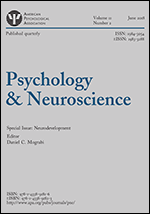 Cover of Neurodevelopment (special issue of Psychology & Neuroscience, June 2018)