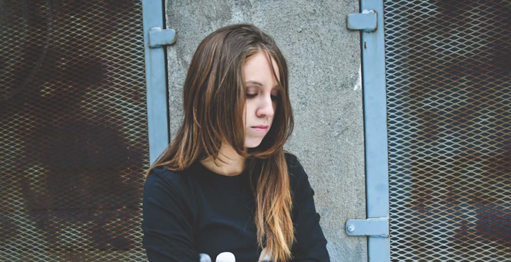 Depressed looking young woman