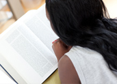 Student reading