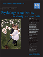 Cover of Psychology of Aesthetics, Creativity, and the Arts (medium)