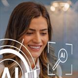 young woman working at laptop