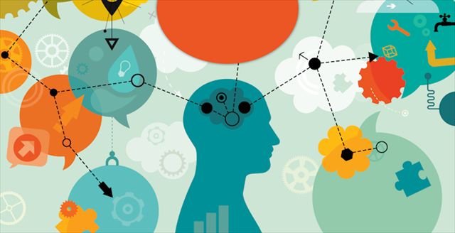 Illustration of human thinking process