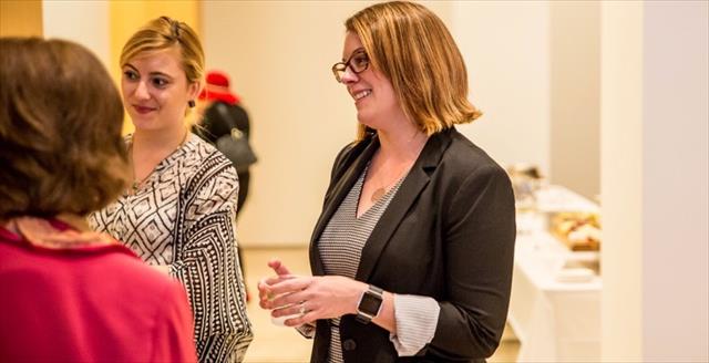 Members networking at a professional event