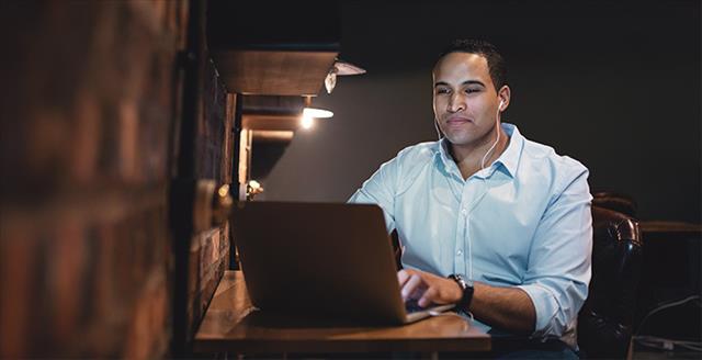Member participating in a webinar 