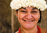 Woman with flowers in hair