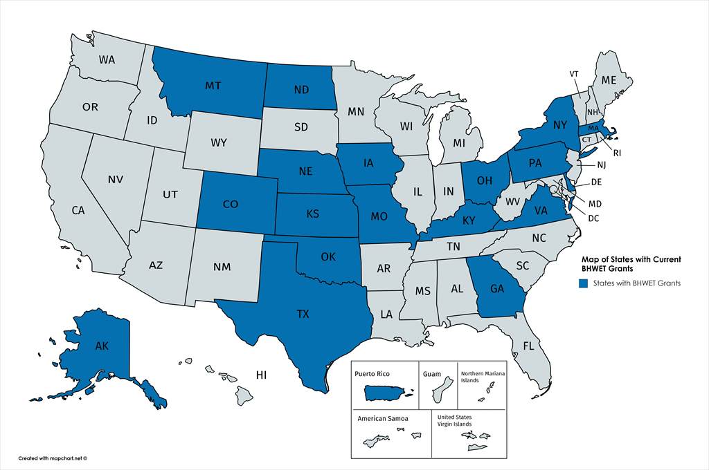 Current states with BHWET grants