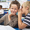 Kids whispering in class