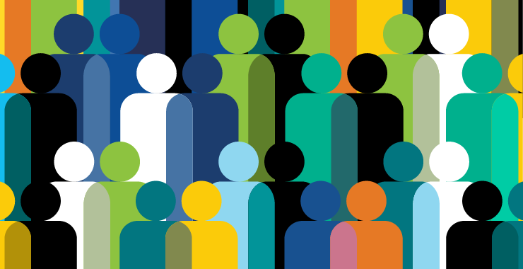a crowd of people