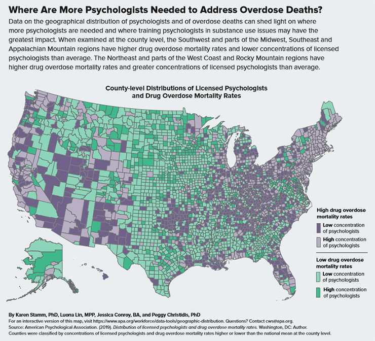 Monitor on Psychology: June; Where Are More Psychologists Needed to Address Overdose Deaths? 