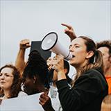 Group of people protesting