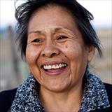 Native American lady smiling