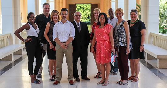 Meeting with professionals from a medical university.
