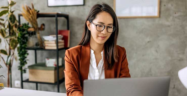 woman at computer