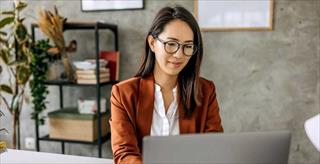 woman at computer