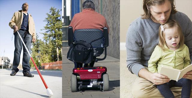 collage of people with physical and intellectual disabilities