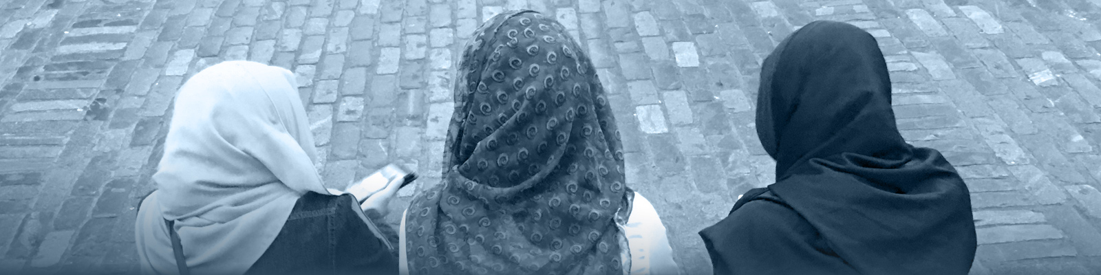 3 Muslim women from behind