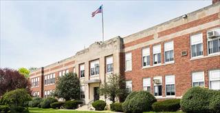 exterior of typical American school