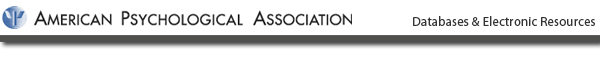 APA Databases and Electronic Resources