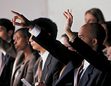 Raised hands