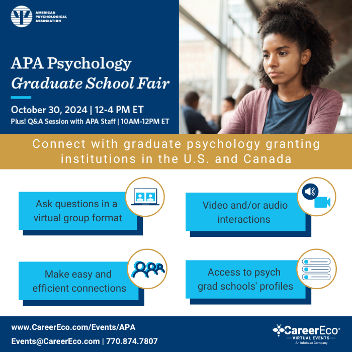 APA virtual psychology graduate school fair