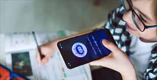 adolescent using AI to help with homework