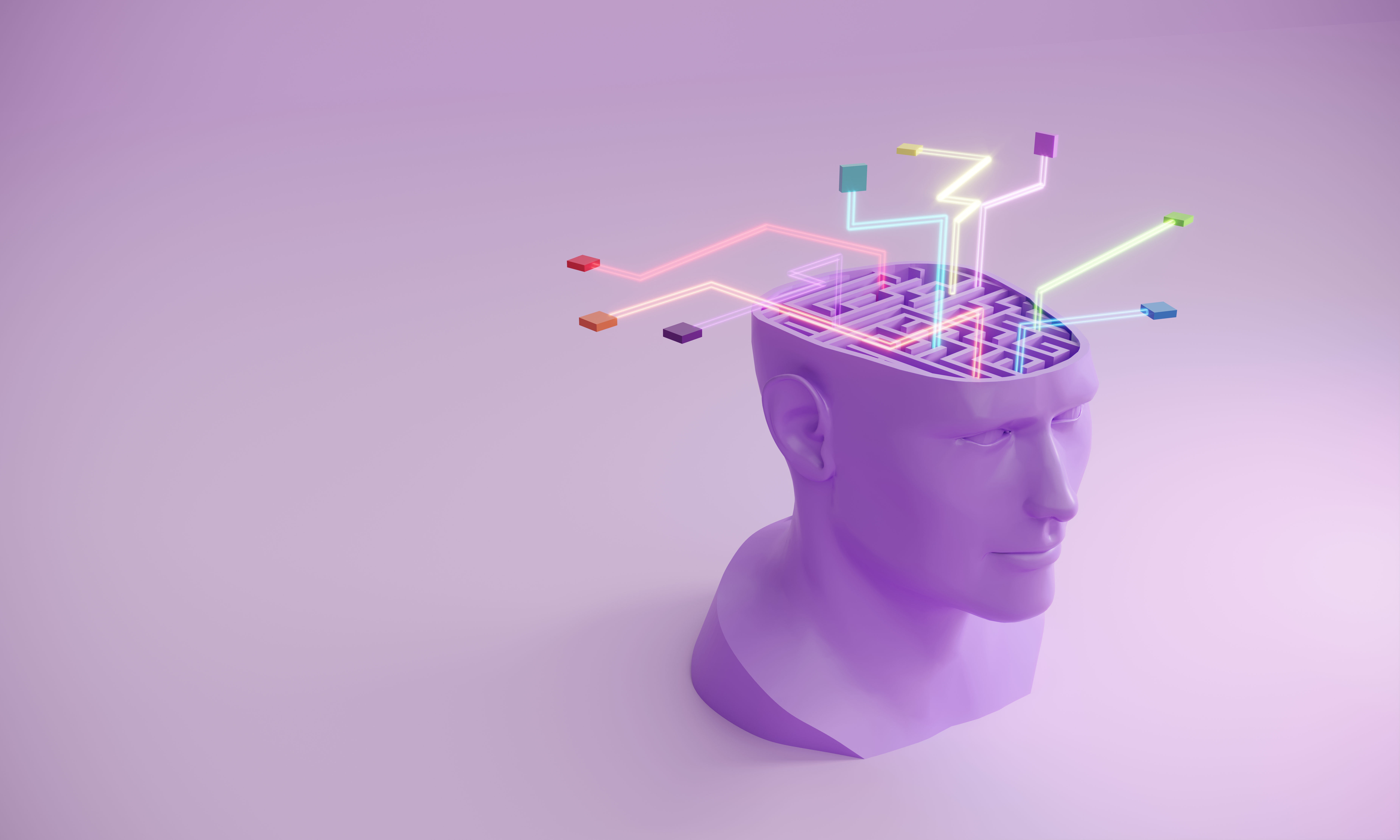 Illustration of digital brain