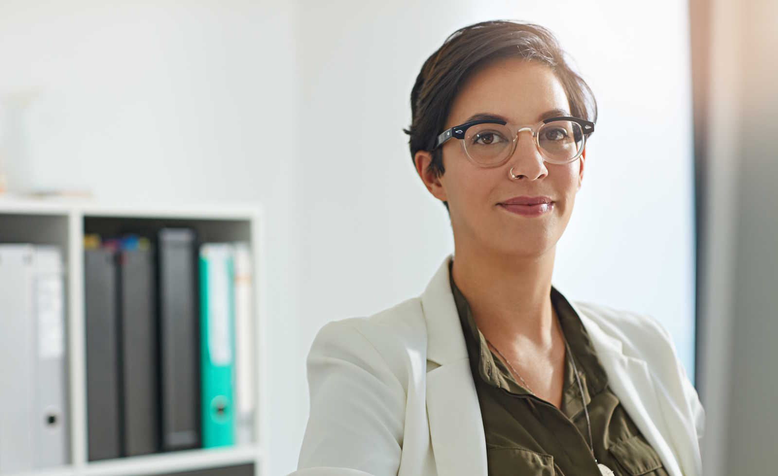 Portrait of a smiling female professional