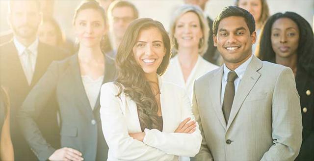 smiling group of business people
