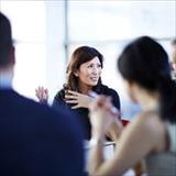 Woman in classroom setting