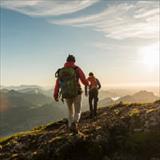 Two people hiking