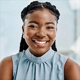 Photo of young woman smiling