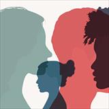 Abstract compilation of people's silhouettes in various colors