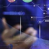Illustration of the integration of AI in business and technology