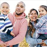 Happy family with kids