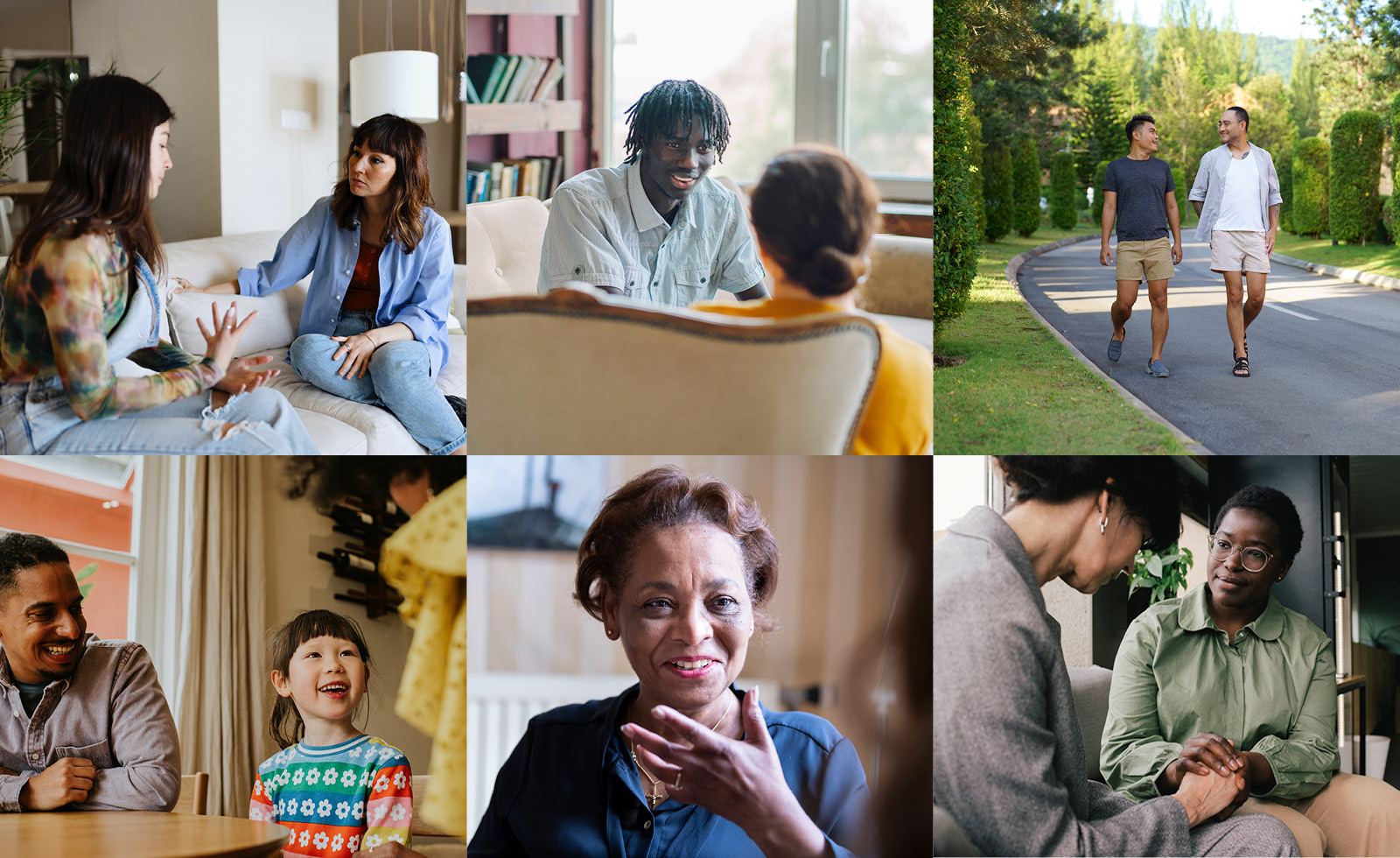 collage of photos depicting aspects of mental health