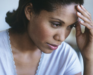 Distressed woman