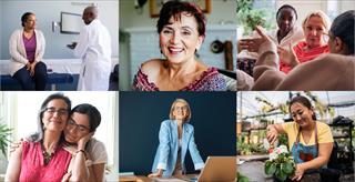 collage of middle-age women