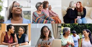 collage of middle-age women