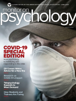Cover image of the Monitor in Psychology June 2020 special issue on COVID-19