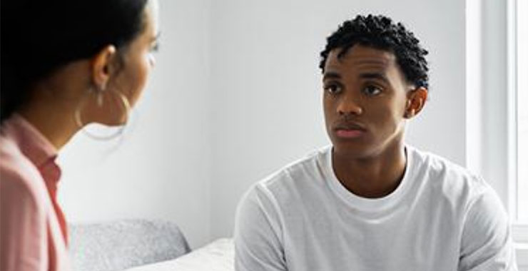 two people talking with each other